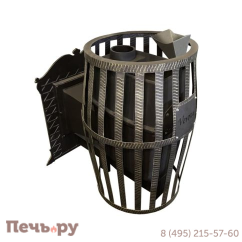 Печь-камин Березка Verona 50 закрытая каменка из нержавеющей стали фото 4