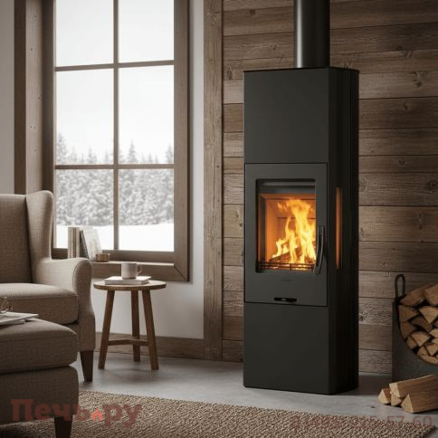 Печь камин Contura 35 высокая, дверка чугун фото 4