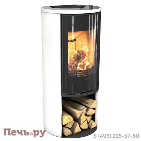 Печь камин Contura 510 G Style белый, стеклянная дверца фото 2