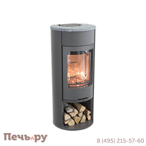 Печь камин Contura 610 Style серый, чугунная дверца и передняя крышка фото 2