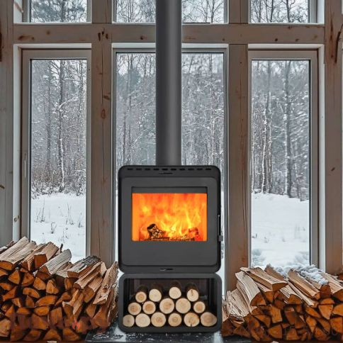 Печь камин Denner Fire Lumen с дровником фото 4