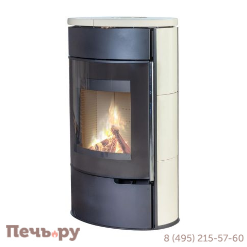 Печь камин ЭкоКамин Торонто майолика кремовая фото
