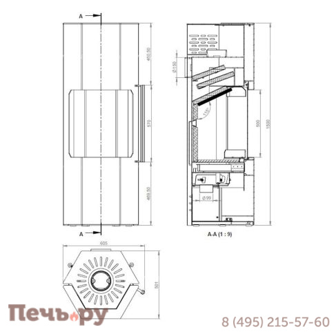 Печь камин Ember Hot Hex фото 2
