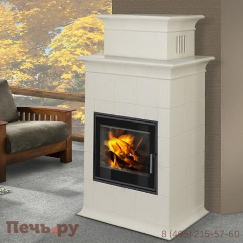 Печь-камин Hein Baracca 2N керамика (с надстройкой) фото