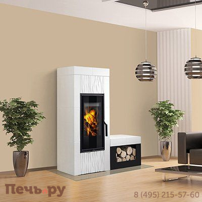 Печь-камин Hein Dolo 1 керамика со скамейкой фото