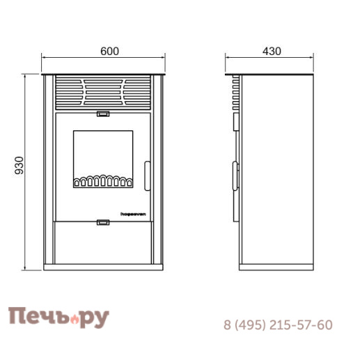 Печь камин Hosseven Denice фото 3