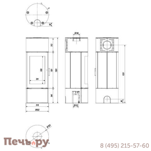 Печь камин Kratki Antares фото 7