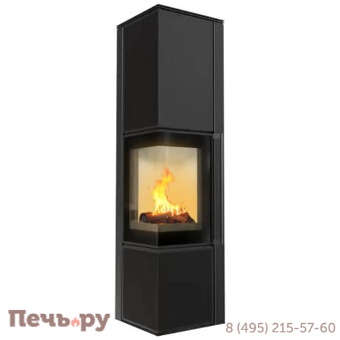 Печь камин Kratki Pro TORA/L черный, с доводчиком фото