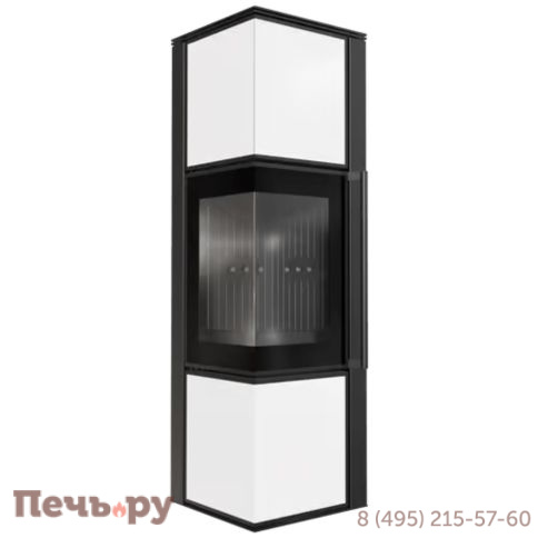 Печь камин Kratki Pro TORA/M белый, с доводчиком фото 3