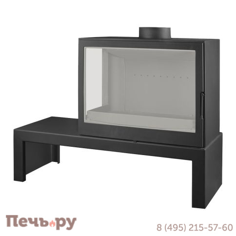 Печь-камин Liseo Castiron 7 GFL Table, стекло слева фото