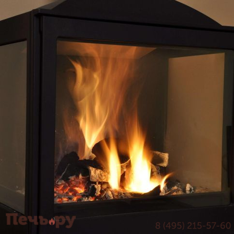 Печь-камин Liseo Castiron LCI 5 GFLR Stove, два боковых стекла фото 3