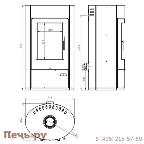 Печь камин МетаБел Дунай фото 5