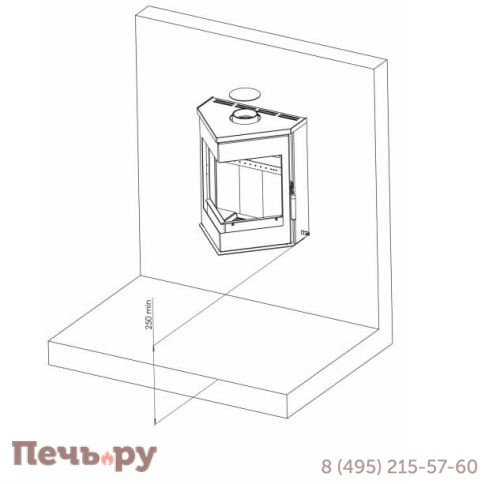 Печь-камин МетаБел Леман фото 4
