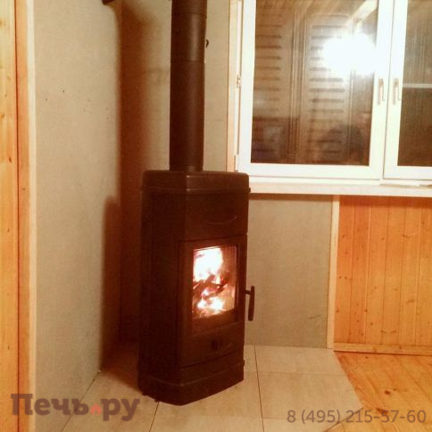 Печь камин Plamen Aurora эмалированная, серая фото 2