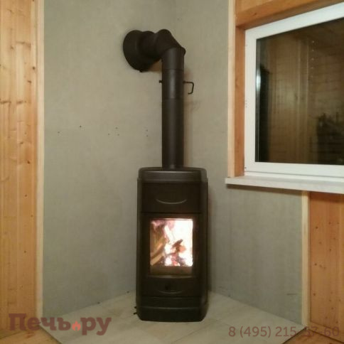 Печь камин Plamen Aurora эмалированная, серая фото 3