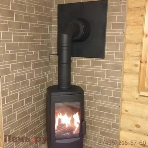 Печь камин Plamen Gala, черная фото 8