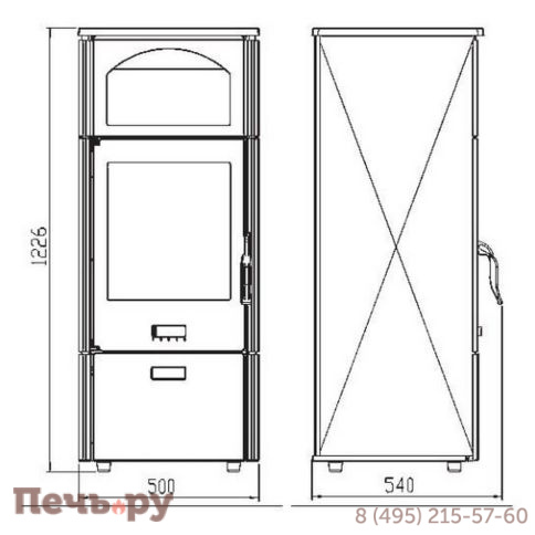 Печь камин Plamen Laguna, коричневая фото 3