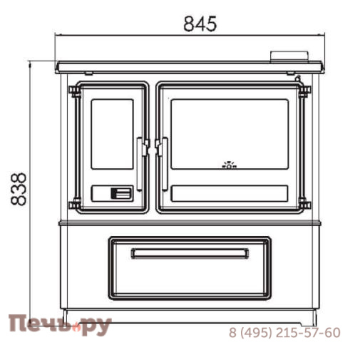 Печь камин Plamen Slavonac N белая фото 4