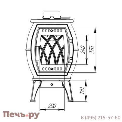 Печь камин Прометалл Бахта фото 10
