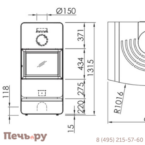 Печь камин Spartherm Sento фото 3
