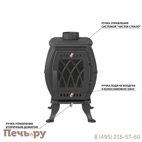 Печь камин Везувий BX-05 Антрацит фото 3