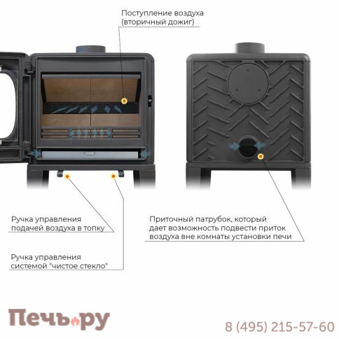 Печь камин Везувий Everest F10 фото 3