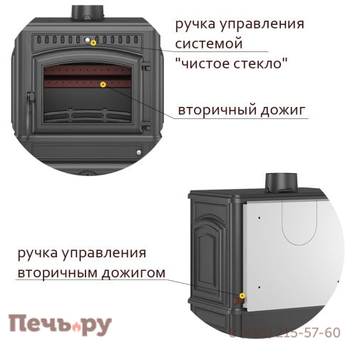 Печь камин Везувий LV-12 Антрацит фото 7