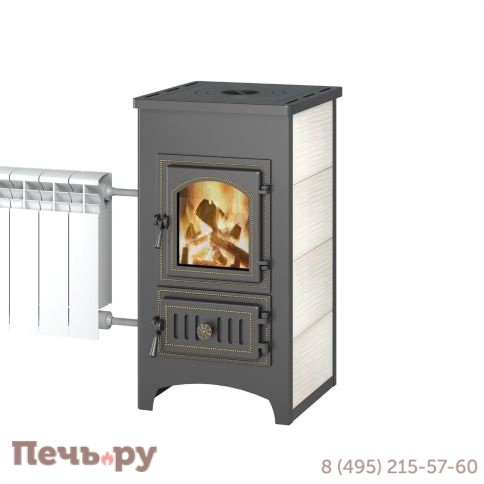 Печь-камин Везувий ПК-01 (270) с плитой т/о беж. 9 кВт фото