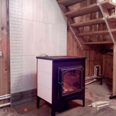 Печь-камин Везувий ПК-04 (240) с плитой фото 5