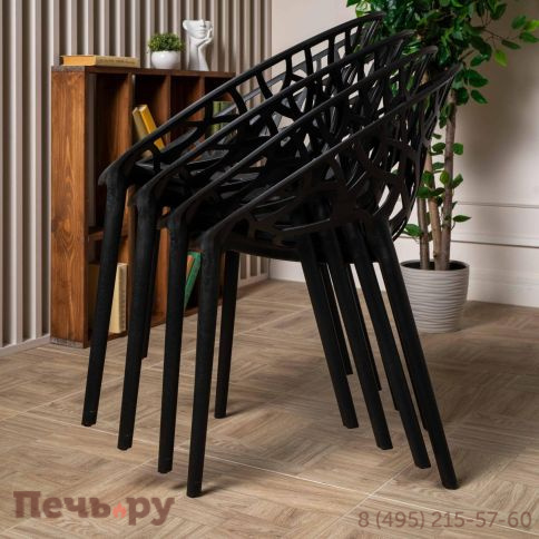 Пластиковый стул Royal Family ARIA черный фото 8