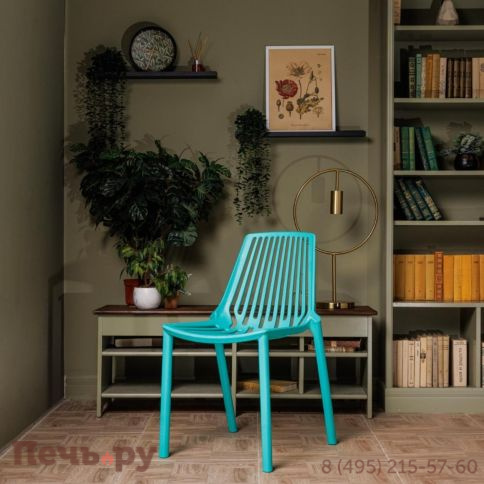 Пластиковый стул Royal Family NICO в цвете тиффани фото