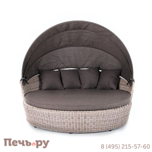 Плетеная кровать 4SiS Стильяно круглая, цвет бежевый фото 11