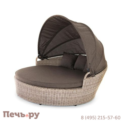 Плетеная кровать 4SiS Стильяно круглая, цвет бежевый фото 13