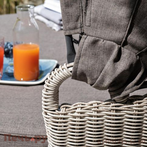 Плетеная кровать 4SiS Стильяно круглая, цвет бежевый фото 6