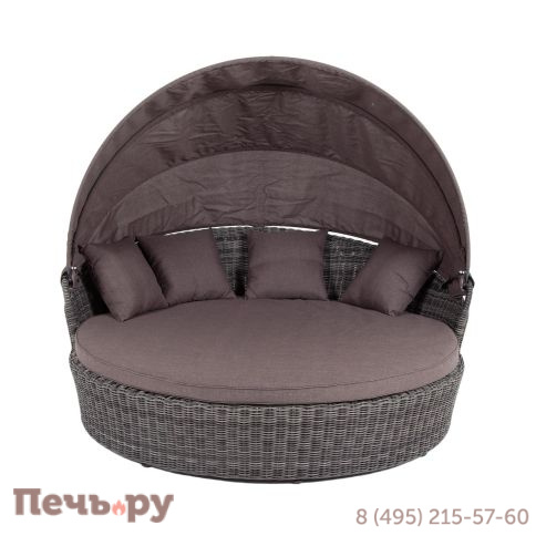 Плетеная кровать 4SiS Стильяно круглая, цвет графит фото 4