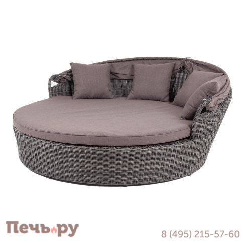 Плетеная кровать 4SiS Стильяно круглая, цвет графит фото 5