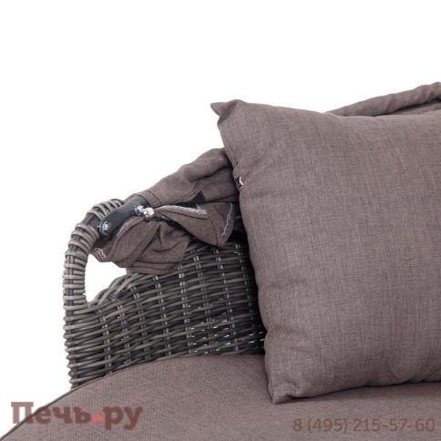 Плетеная кровать 4SiS Стильяно круглая, цвет графит фото 6