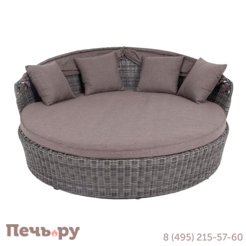 Плетеная кровать 4SiS Стильяно круглая, цвет графит фото 7