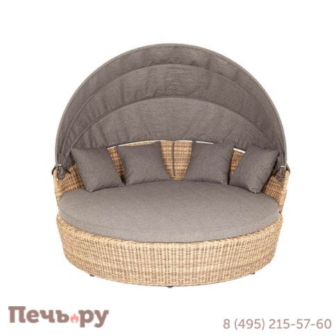 Плетеная кровать круглая 4SiS Стильяно, цвет соломенный фото 27