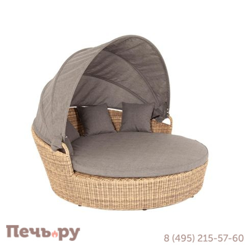 Плетеная кровать круглая 4SiS Стильяно, цвет соломенный фото 28