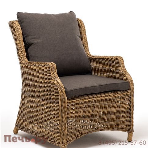 Плетеный стул 4sis Неаполь из искусственного ротанга, цвет соломенный фото 3