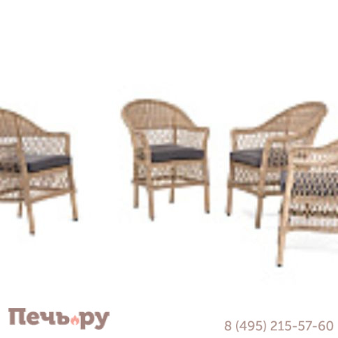 Плетеный стул 4sis Сицилия из искусственного ротанга, цвет соломенный фото 5