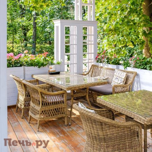 Плетеный стул 4sis Сицилия из искусственного ротанга, цвет соломенный фото 6