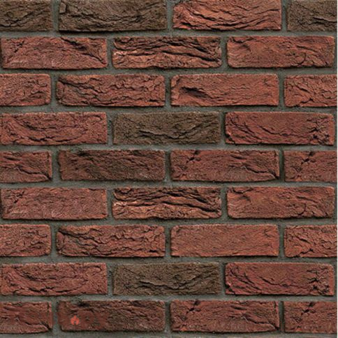 Плита Везувий Декор Красно-коричневый №1003 Вертикаль 9мм (1200х600мм) фото