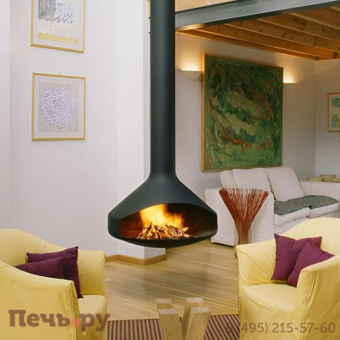 Подвесной камин Focus Ergofocus со стеклом фото 5