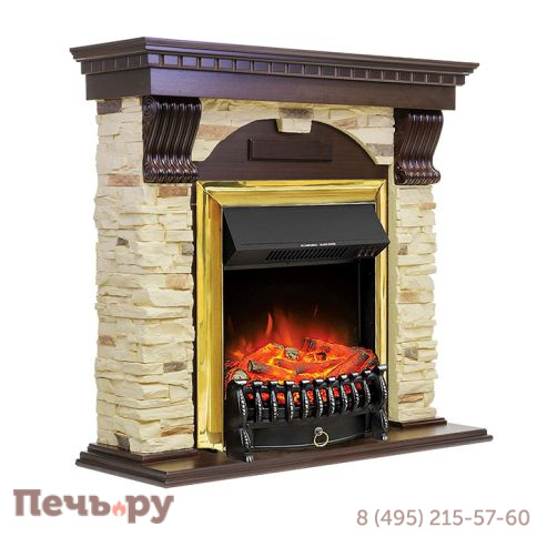 Портал Royal Flame Dublin арочный сланец угловой под очаги Fobos FX / Majestic FX фото 4