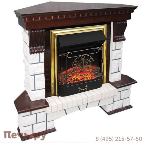 Портал Royal Flame Pierre Luxe угловой под очаги Fobos FX / Majestic FX фото 3