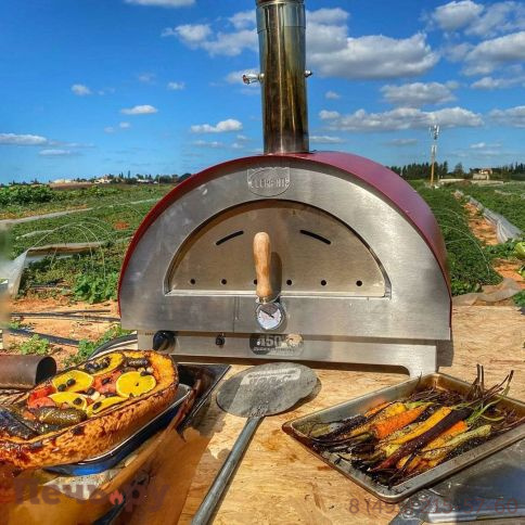 Портативная газовая печь для пиццы Clementi Clementino Ibrido Rosso фото 4