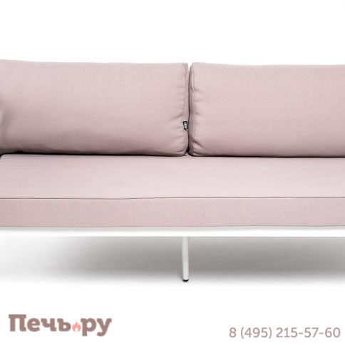 Правый модуль 4SiS Касабланка плетеный из роупа, каркас алюминий светло-серый (RAL7035) муар, роуп серо-коричневый 23мм, ткань бежевая 052 фото 2