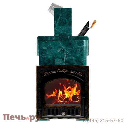 Премиальная банная печь НМК Сибирь-25 ЗК (дверка 545х545) в облицовке Президент фото 8